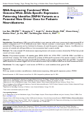 Cover page: RNA-Sequencing Combined With Genome-Wide Allele-Specific Expression Patterning Identifies ZNF44 Variants as a Potential New Driver Gene for Pediatric Neuroblastoma