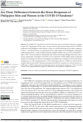 Cover page: Are There Differences between the Stress Responses of Philippine Men and Women to the COVID-19 Pandemic?