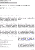 Cover page: Category label and response location shifts in category learning