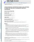 Cover page: A pilot randomized controlled trial to improve sleep and fatigue in children with central nervous system tumors hospitalized for high‐dose chemotherapy