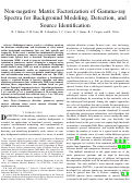 Cover page: Non-negative Matrix Factorization of Gamma-Ray Spectra for Background Modeling, Detection, and Source Identification