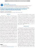 Cover page: Peripheral blood mononuclear cell mitochondrial enzyme activity in calves is associated with average daily gain, reproductive outcomes, lactation performance, and survival