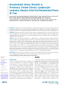 Cover page: Acalabrutinib Versus Ibrutinib in Previously Treated Chronic Lymphocytic Leukemia: Results of the First Randomized Phase III Trial