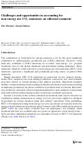 Cover page: Challenges and opportunities in accounting for non-energy use CO2 emissions: an editorial comment