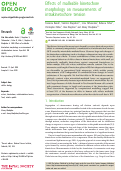 Cover page: Effects of malleable kinetochore morphology on measurements of intrakinetochore tension