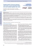 Cover page: Potential benefit of electronic pharmacy claims data to prevent medication history errors and resultant inpatient order errors