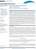 Cover page: Temperature influence on phytoplankton community growth rates