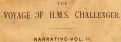 Cover page of Report on the scientific results of the voyage of H.M.S. Challenger during the years 1873-76. Narrative - Vol. 2