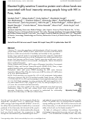 Cover page: Elevated highly sensitive C-reactive protein and d-dimer levels are associated with food insecurity among people living with HIV in Pune, India.