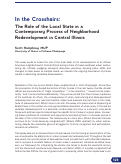 Cover page: In the Crosshairs: The Role of the Local State in a Contemporary Process of Neighborhood Redevelopment in Central Illinois