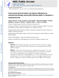 Cover page: Cash vs. food assistance to improve adherence to antiretroviral therapy among HIV-infected adults in Tanzania