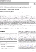 Cover page: COVID-19 Outcomes and Risk Factors Among People Living with HIV.