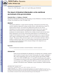 Cover page: The impact of intestinal inflammation on the nutritional environment of the gut microbiota