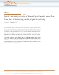 Cover page: Multi-ancestry study of blood lipid levels identifies four loci interacting with physical activity