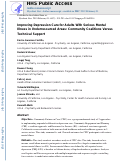 Cover page: Improving Depression Care for Adults With Serious Mental Illness in Underresourced Areas: Community Coalitions Versus Technical Support