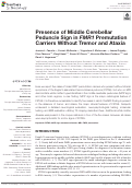 Cover page: Presence of Middle Cerebellar Peduncle Sign in FMR1 Premutation Carriers Without Tremor and Ataxia