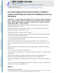 Cover page: Association between Perceived Discrimination in Healthcare Settings and HIV Medication Adherence: Mediating Psychosocial Mechanisms