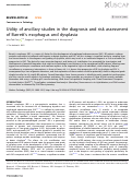 Cover page: Utility of ancillary studies in the diagnosis and risk assessment of Barrett’s esophagus and dysplasia