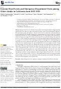 Cover page: Extreme Heat Events and Emergency Department Visits among Older Adults in California from 2012-2019.