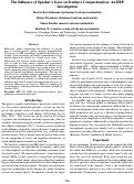 Cover page: The Influence of Speaker’s Gaze on Sentence Comprehension: An ERPInvestigation