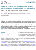 Cover page: Optimizing ancestral trait reconstruction of large HIV Subtype C datasets through multiple-trait subsampling