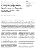 Cover page: Validation of two multiplex real-time PCR assays based on single nucleotide polymorphisms of the HA1 gene of equine influenza A virus in order to differentiate between clade 1 and clade 2 Florida sublineage isolates