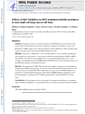 Cover page: Effects of AKT inhibition on HGF-mediated erlotinib resistance in non-small cell lung cancer cell lines