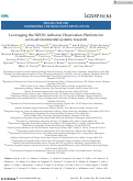 Cover page: Leveraging the NEON Airborne Observation Platform for socio‐environmental systems research