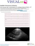 Cover page: Saddle Pulmonary Embolus