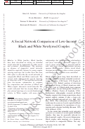 Cover page: A Social Network Comparison of Low‐Income Black and White Newlywed Couples