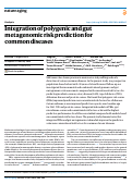 Cover page: Integration of polygenic and gut metagenomic risk prediction for common diseases.