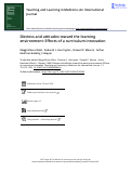 Cover page: Distress and attitudes toward the learning environment: effects of a curriculum innovation.