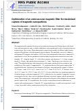 Cover page: Optimization of an endovascular magnetic filter for maximized capture of magnetic nanoparticles