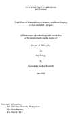 Cover page: The Effects of Bilingualism on Memory and Brain Integrity Across the Adult Lifespan