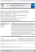 Cover page: Associations of overweight and obesity with the risk of cardiovascular disease according to metabolic risk factors among middle-aged Japanese workers: The Aichi Workers’ cohort study