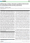 Cover page: Sulfotyrosine residues: Interaction specificity determinants for extracellular protein–protein interactions