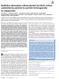 Cover page: Radiative absorption enhancements by black carbon controlled by particle-to-particle heterogeneity in composition