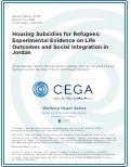 Cover page of Housing subsidies for refugees: Experimental evidence on life outcomes and social integration in Jordan