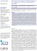 Cover page: The impact of social-environmental factors on IQ in syndromic intellectual developmental disabilities