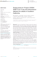 Cover page: Study protocol: Project 2VIDA! SARS-CoV-2 vaccine intervention delivery for adults in Southern California.