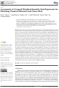 Cover page: Assessment of Grouped Weighted Quantile Sum Regression for Modeling Chemical Mixtures and Cancer Risk