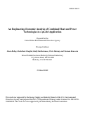 Cover page: An engineering-economic analysis of combined heat and power 
technologies in a (mu)grid application