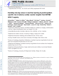 Cover page: Handling missing values in machine learning to predict patient-specific risk of adverse cardiac events: Insights from REFINE SPECT registry