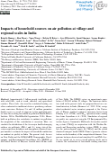 Cover page: Impacts of household sources on air pollution at village and regional scales in India