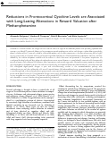 Cover page: Reductions in Frontocortical Cytokine Levels are Associated with Long-Lasting Alterations in Reward Valuation after Methamphetamine