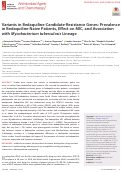 Cover page: Variants in Bedaquiline-Candidate-Resistance Genes: Prevalence in Bedaquiline-Naive Patients, Effect on MIC, and Association with Mycobacterium tuberculosis Lineage