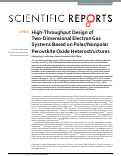 Cover page: High-Throughput Design of Two-Dimensional Electron Gas Systems Based on Polar/Nonpolar Perovskite Oxide Heterostructures