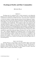 Cover page: Fracking in Pueblo and Diné Communities