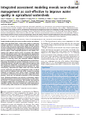 Cover page: Integrated assessment modeling reveals near-channel management as cost-effective to improve water quality in agricultural watersheds