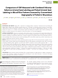 Cover page: Comparison of CBF Measured with Combined Velocity-Selective Arterial Spin-Labeling and Pulsed Arterial Spin-Labeling to Blood Flow Patterns Assessed by Conventional Angiography in Pediatric Moyamoya